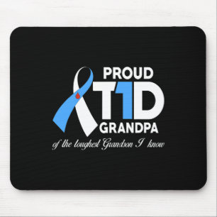 Mousepad Mens Orgulhosos Vovô Do Avô Diabetes Awaren