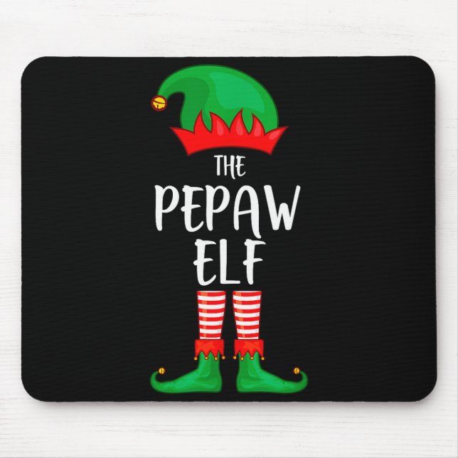 Mousepad Mens Pepaw Elf Christmas Party Matching Family Gro (Frente)