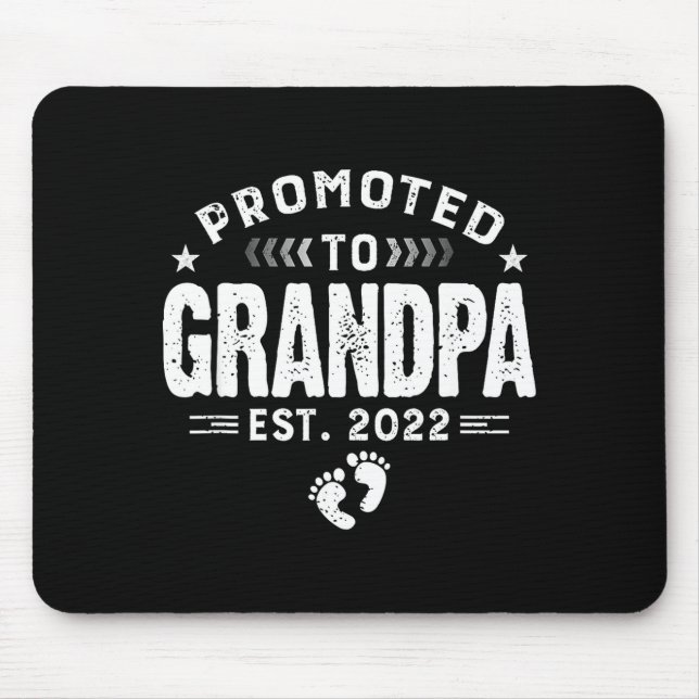 Mousepad Mens Promoted To Grandpa Est 2022 Funny New Grandp (Frente)
