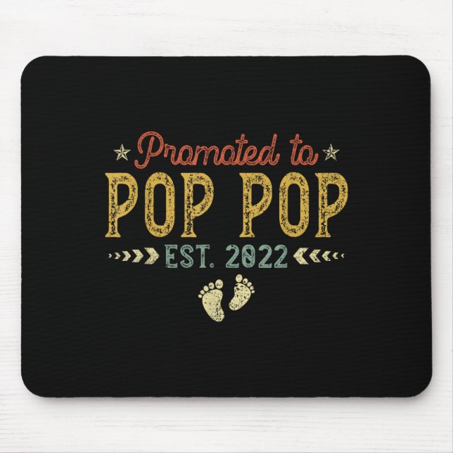 Mousepad Mens Promoted To P P Est 2022 Funny New P P  (Frente)