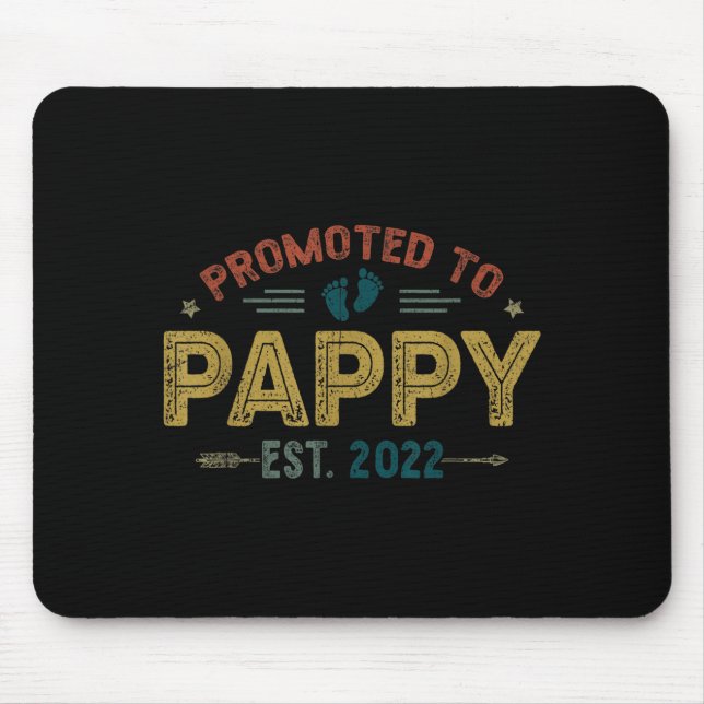 Mousepad Mens Promoted To Pappy Est 2022 Funny New Pappy  (Frente)
