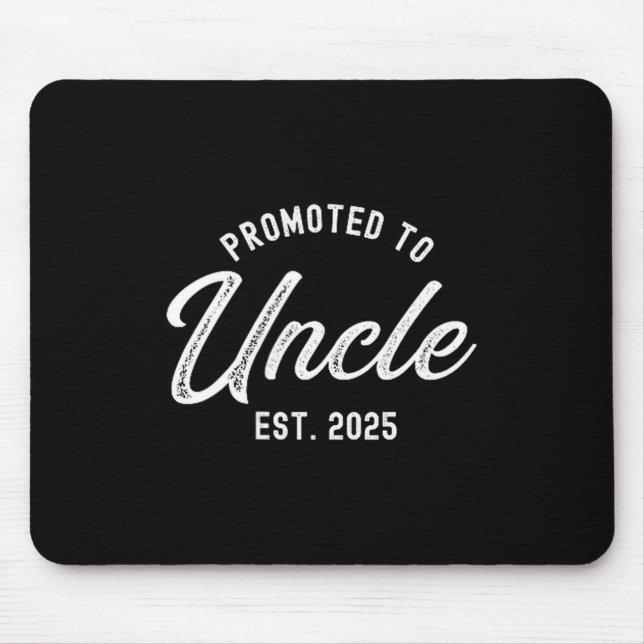 Mousepad Mens Promoted To Uncle Est 2025 Funny Baby Announc (Frente)