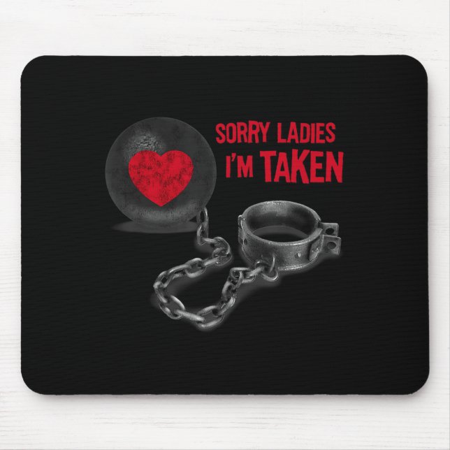 Mousepad Mens Valentine's Day - Ball And Chain  (Frente)
