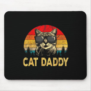 Mousepad Mens Vintage Cat Pai Divertido Gato Gato Gato Gift