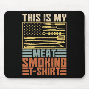 Mousepad Mens Vintage Churrasco Fumador Fumante Roupa Este