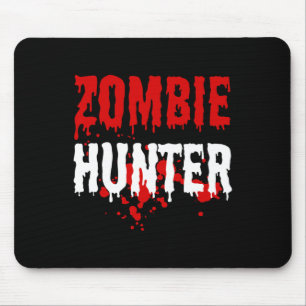 Mousepad Mens Zombie Hunter Scary Halloween