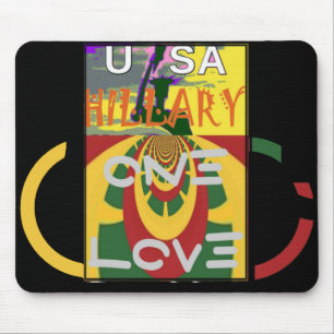 Mousepad Mensagem de amor em Rasta Colors Art Impressão
