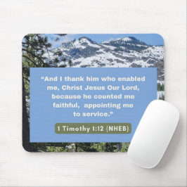 Mousepad Mensagem de Fé - Bíblia Verse - 1 Timothy 1-12 -