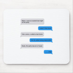 Mousepad Mensagem de texto engraçada