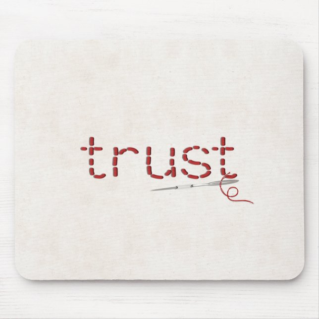 Mousepad mensagem de texto TRUST com pontos vermelhos com a (Frente)