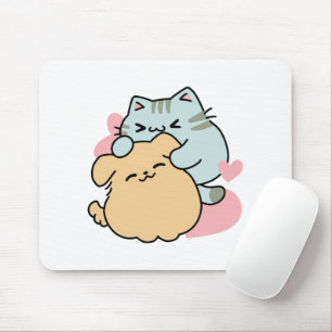 Mousepad Meow & Woof Perfect Toga - Gato e Cachorro Bonitos