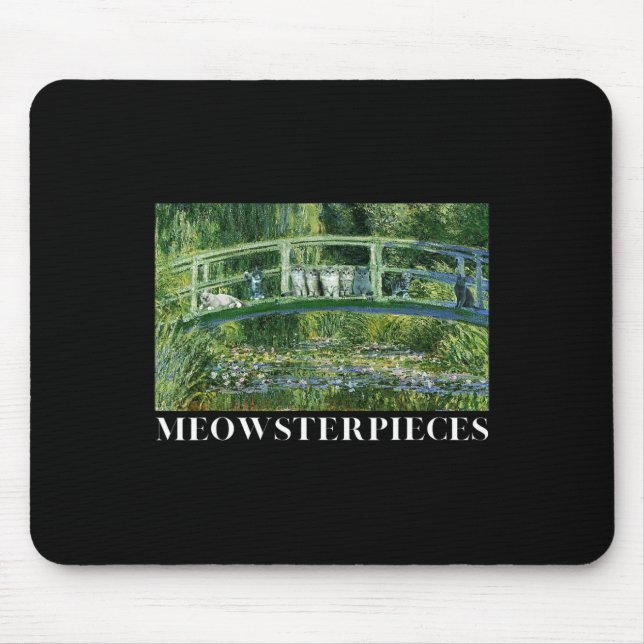 Mousepad Meowsterworks Antiguamente Pintando Óleo Engraçado (Frente)