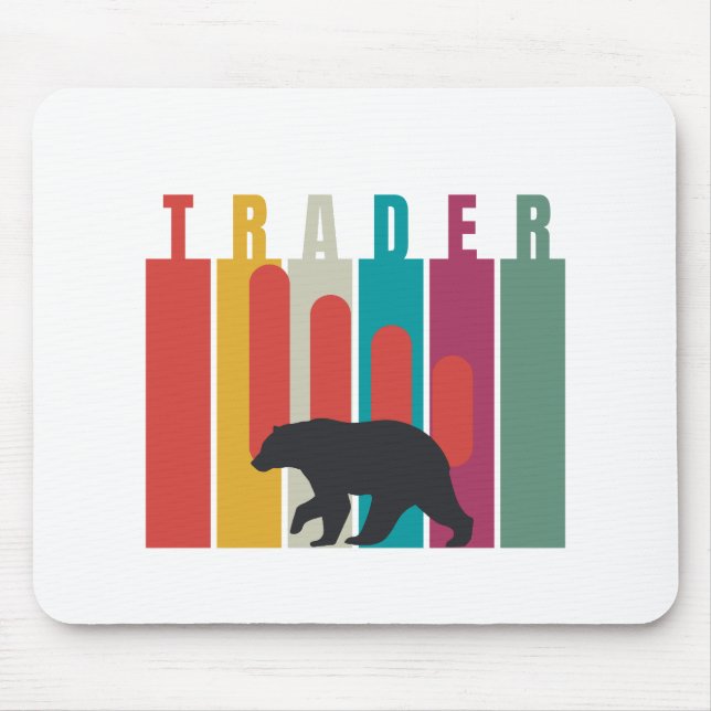 Mousepad Mercado baixista | Trader | Design simples (Frente)