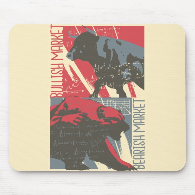 Mousepad Mercado de Touro e Urso - Presente para Day Trader (Frente)