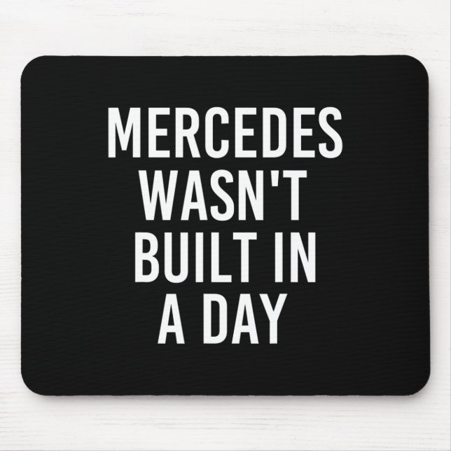 Mousepad Mercedes não foi construído em um dia, nome de ani (Frente)