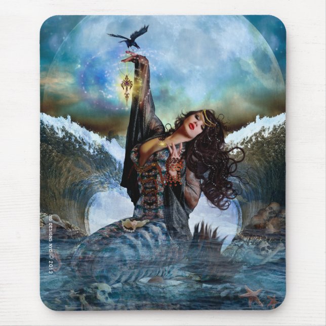 Mousepad Merepad de Bruxa do Mar Magical (Frente)