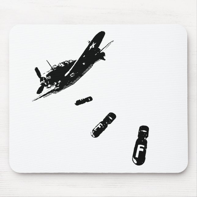 Mousepad Mergulhador da F-Bomba (preto) (Frente)