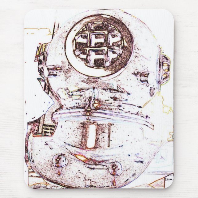 Mousepad Mergulhador do mar profundo (Frente)