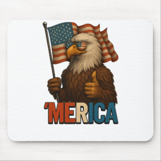 Mousepad Merica Eagle Engraçado e Patriótico