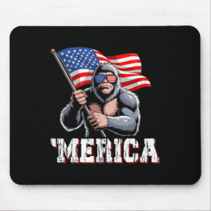 Mousepad Merica Pé Grande Bandeira Americana Patriótica Sas