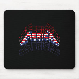 Mousepad Merica Rock Sinal 4 De Julho Vintage Flag American