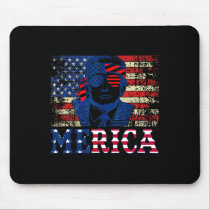 Mousepad Merica Shirts Quarto 4 de julho Trump American Fl