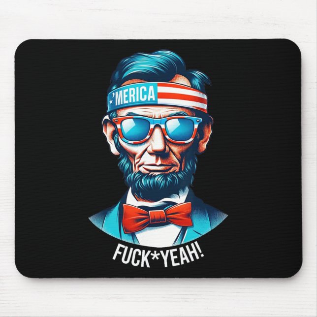 Mousepad Merica Sim Abraham Lincoln 4 De Julho (Frente)