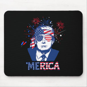Mousepad Merica Trump Happy 4 De Julho Bandeira Americana T