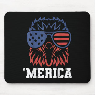 Mousepad Merica Usa Bandeira Jatos de Caça Ld Eagle Patriot