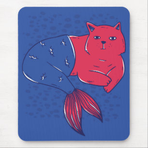 Mousepad Mermaid Cat