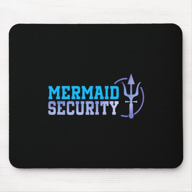 Mousepad Mermaid Security Halloween Costume Dad Men Boy  (Frente)