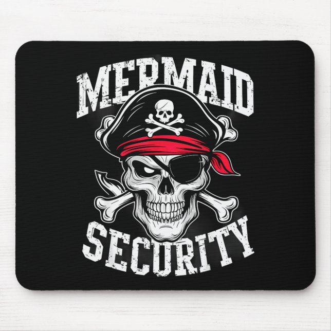 Mousepad Mermaid Security Rate Dad Brother Halloween  (Frente)