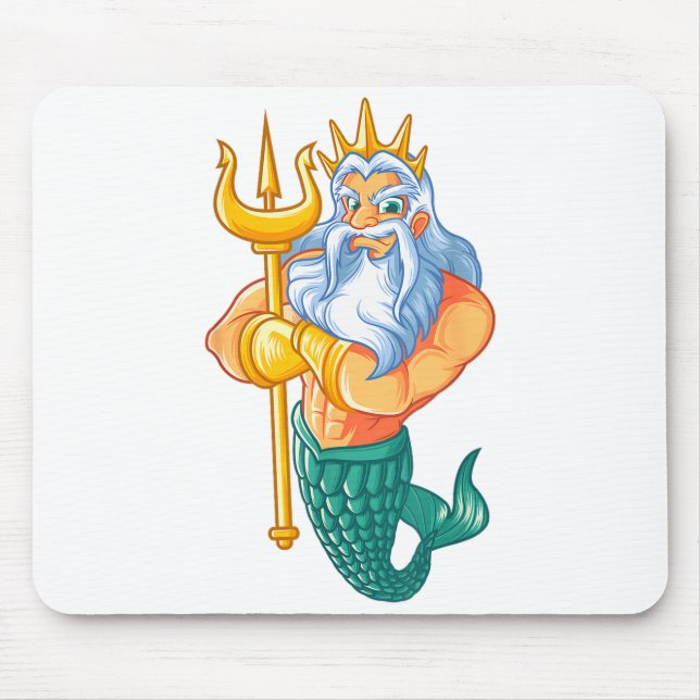 Mousepad Mermaid Security Shirt _ Funny Merman Swimming Gif (Frente)