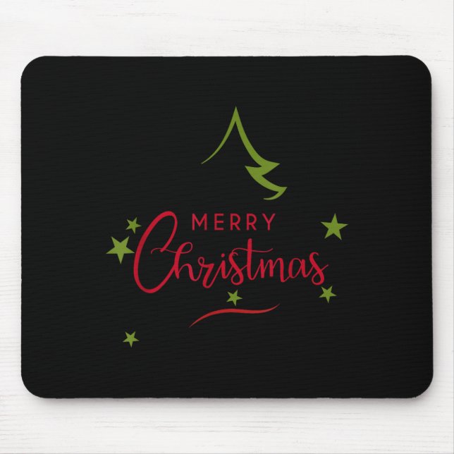 Mousepad Merry Christmas - Christmas Tree - Merry Christmas (Frente)