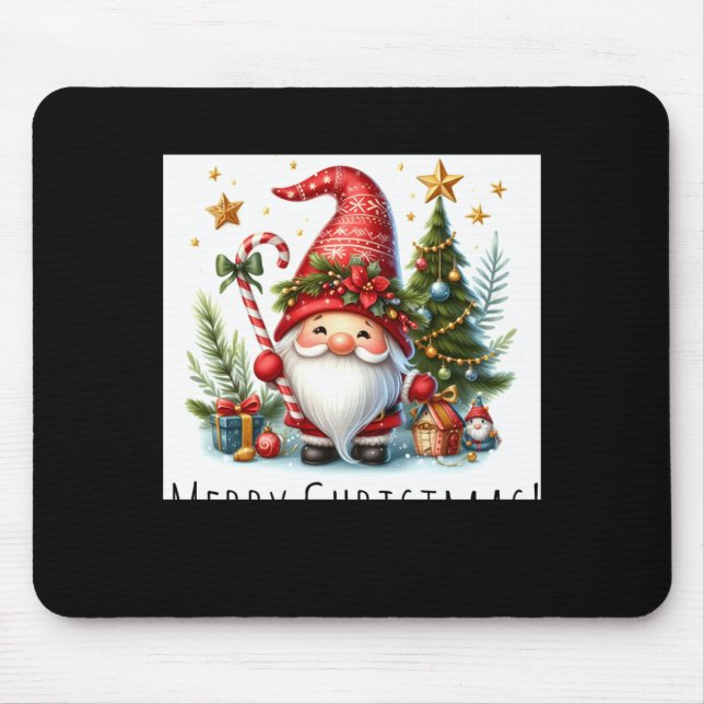 Mousepad Merry Christmas Cute Christmas Gnome And More  (Frente)