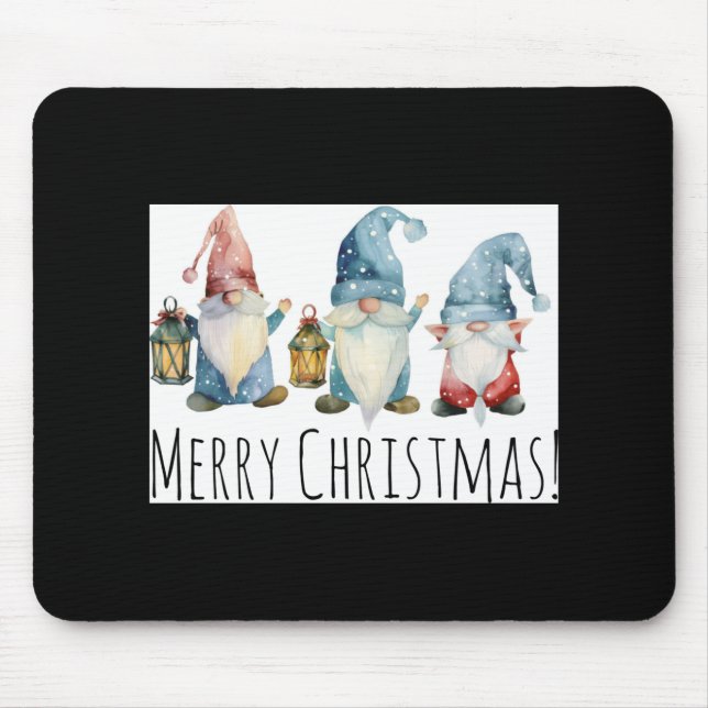 Mousepad Merry Christmas Cute Christmas Gnomes T Shirt  (Frente)