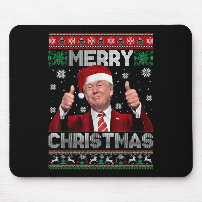 Mousepad Merry Christmas Donald Trump Santa Family Xmas Ugl (Frente)