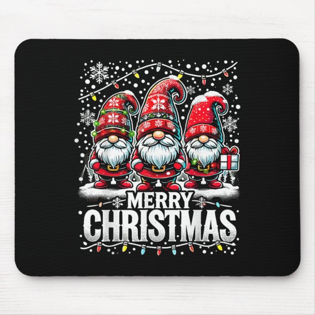 Mousepad Merry Christmas Gnome Funny Family Christmas  (Frente)