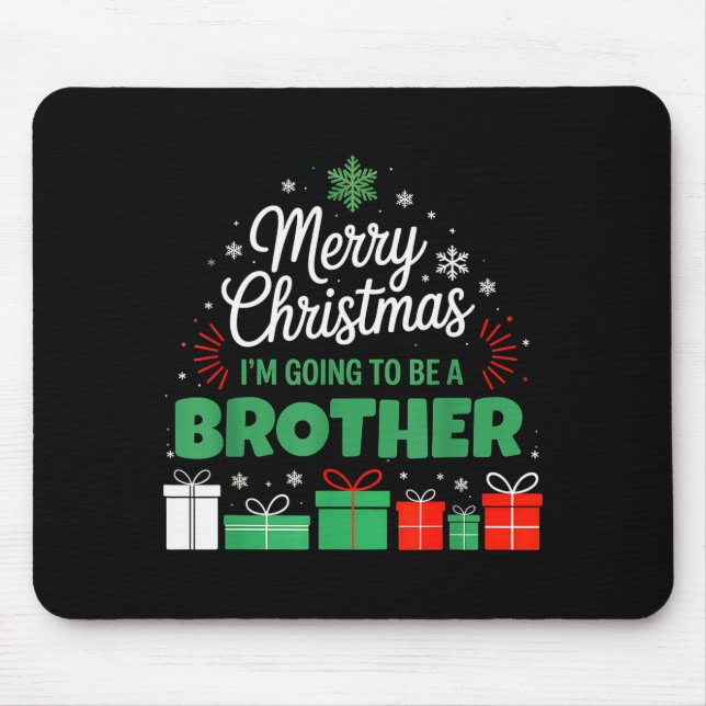 Mousepad Merry Christmas I'm Going To Be An Brother Pregnan (Frente)