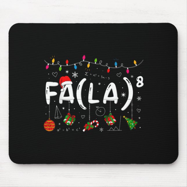 Mousepad Merry Christmas Math Teacher Christmath For Men Wo (Frente)