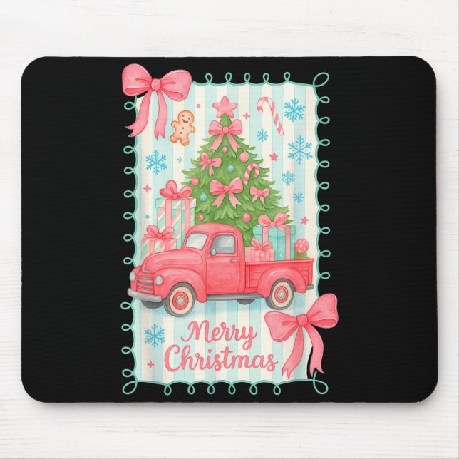 Mousepad Merry Christmas Nk Truck Family Matching Pajamas G (Frente)