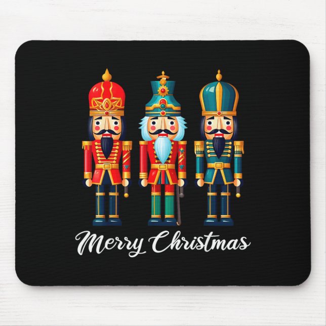 Mousepad Merry Christmas Nutcracker Ballet Festive Xmas Men (Frente)