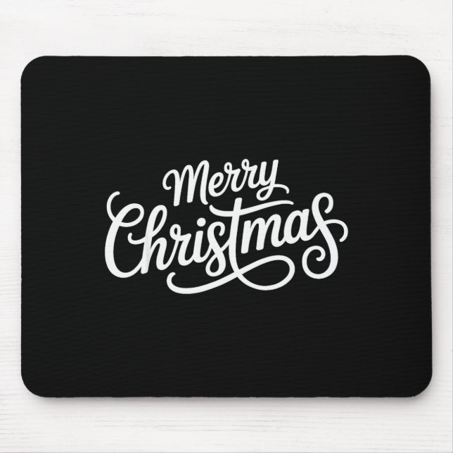 Mousepad Merry Christmas Red Santa Hat Xmas  (Frente)