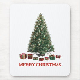 Mousepad Merry Christmas. Tree (design 1) with gifts