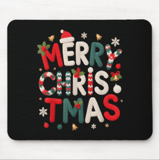 Mousepad Merry Christmas Xmas Yarn Crochet Knitting Quilter