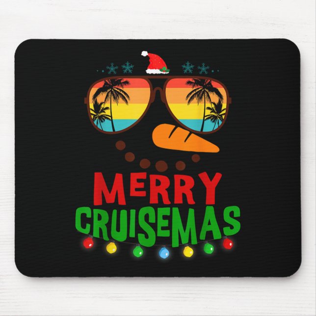 Mousepad Merry Cruisemas 2025 Christmas Santa Snowman Cruis (Frente)
