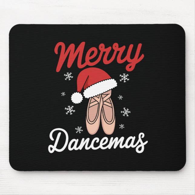 Mousepad Merry Dancemas Llet Dancer Teacher Christmas Dance (Frente)