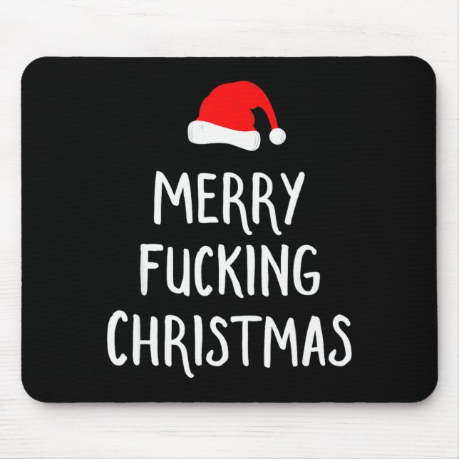 Mousepad Merry Foring Christmas Inappropriate Santa Pajama  (Frente)