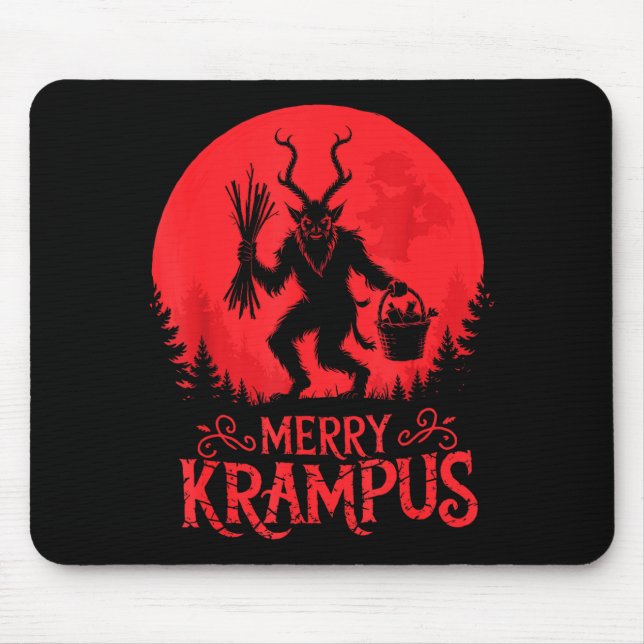 Mousepad Merry Krampus Christmas Xmas Horror Ugly Sweater E (Frente)