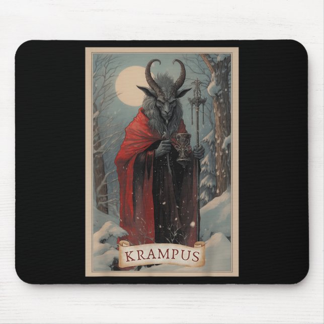 Mousepad Merry Krampus Christmas Xmas Horror Ugly Sweater E (Frente)